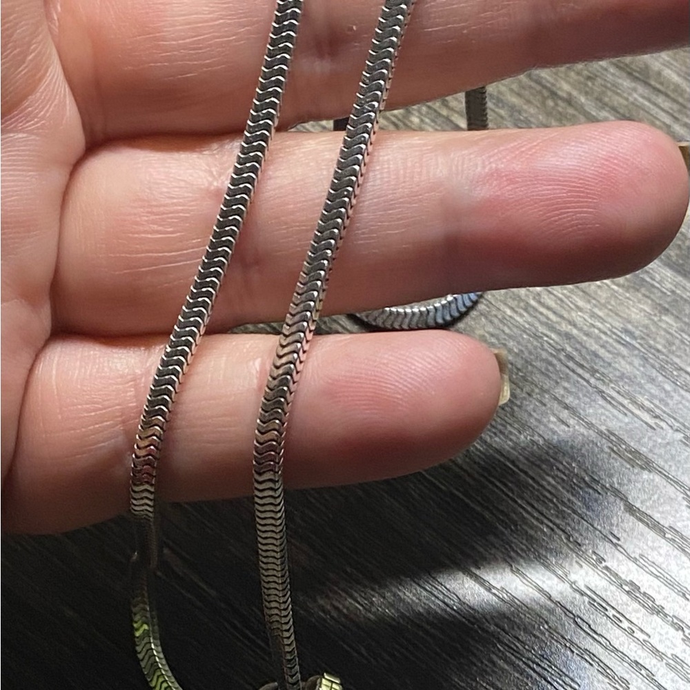 O-8: STURDY Sterling High Polished Foxtail / Snake Chain 16” Box - non-twist - Picture 7 of 16